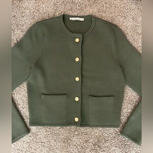 Abercrombie & Fitch LuxeLoft Green Cardigan